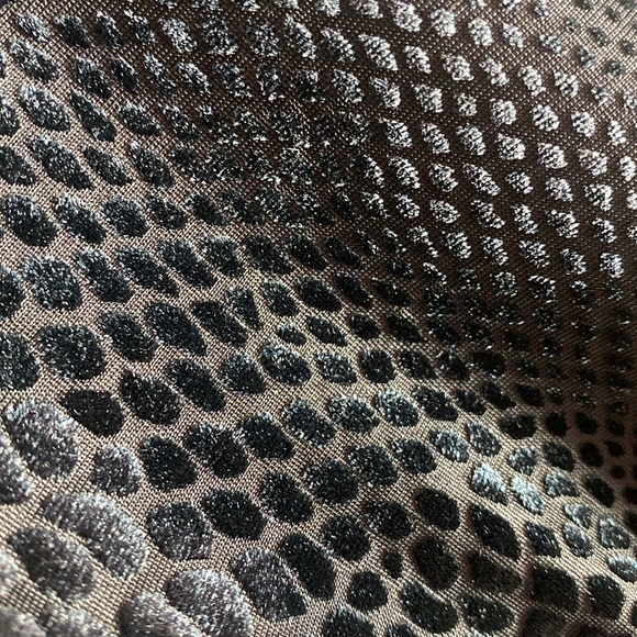 ASTR Fringed Beaded Burnout Velvet Crop Tank Top, flocked snakeskin - Picture 11 of 13